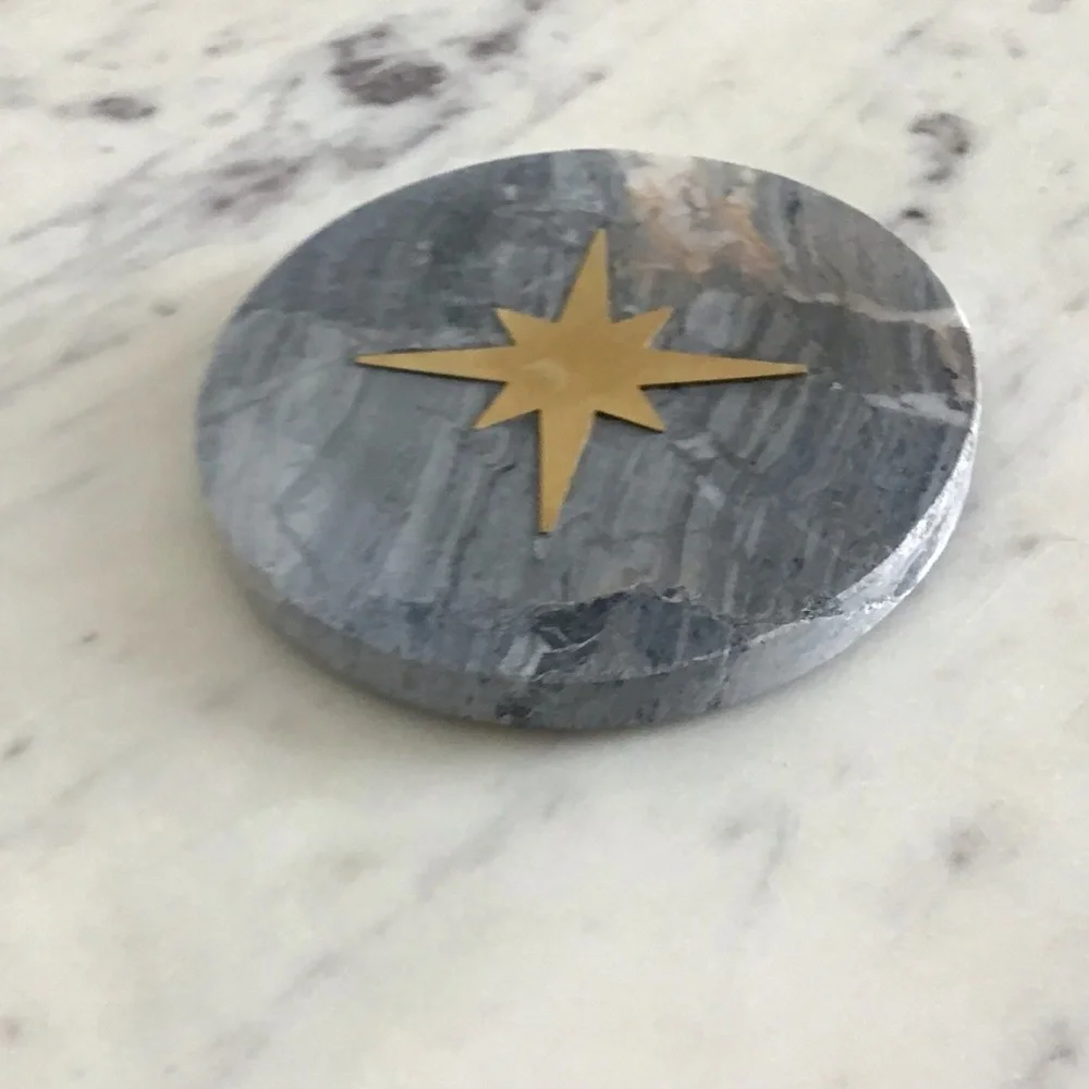 Anthropologie Catherine Martin Starry Night Marble Coaster New With Tag